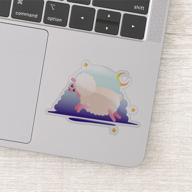 Pegatina Happy Moon Sheep (Detalle)