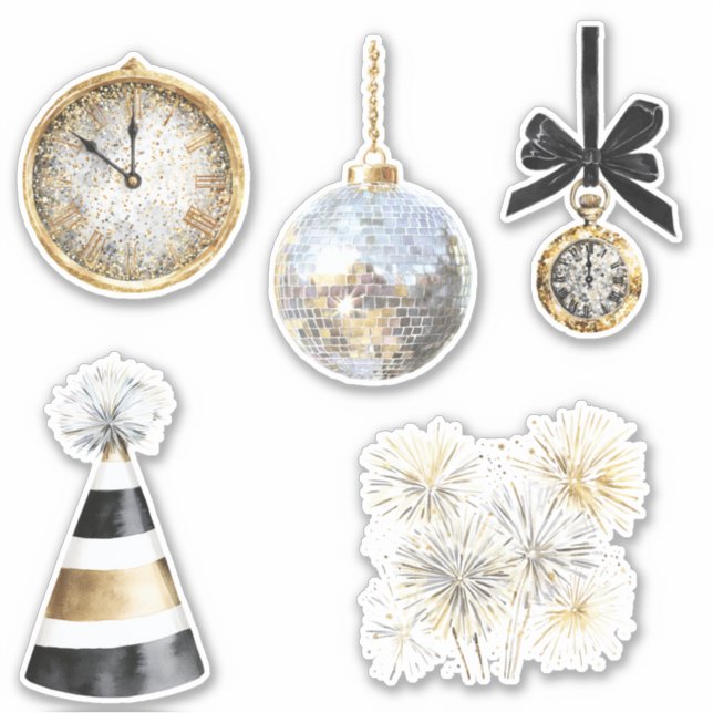 Pegatina Happy New Year Celebration (Anverso)