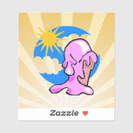 Pegatina Happy on ice cream