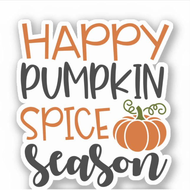 Pegatina Happy Pumpkin Spice Season (Anverso)