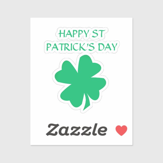 Pegatina Happy St Patrick's Day Irish Shamrock Leaf 2024 (Hoja)
