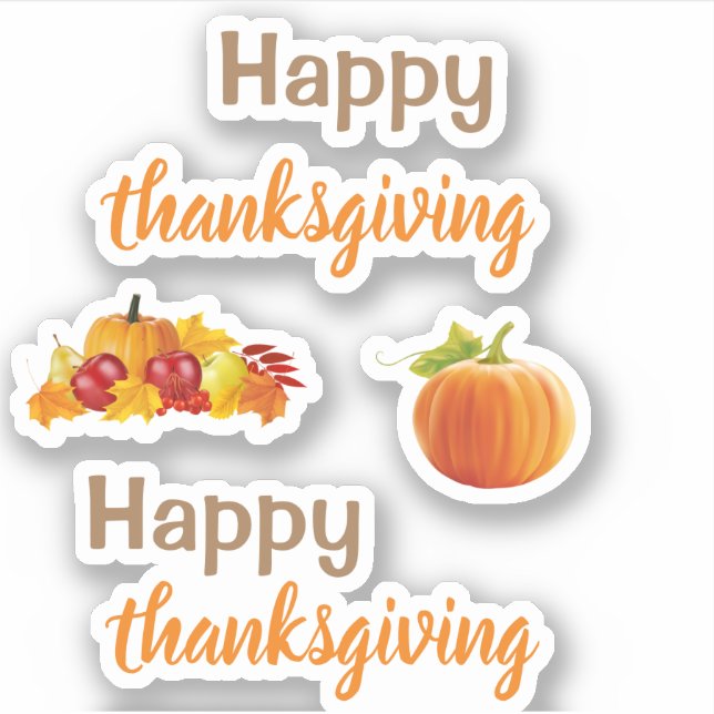 Pegatina Happy thanksgiving Stickers (Anverso)