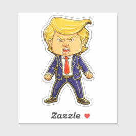 Pegatina Happy Trump Lapel Pin Chibi Cartoon Funny Meme Pop