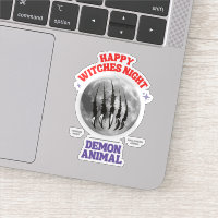 happy witches night demon animal