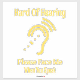 Pegatina Hard Of Hearing