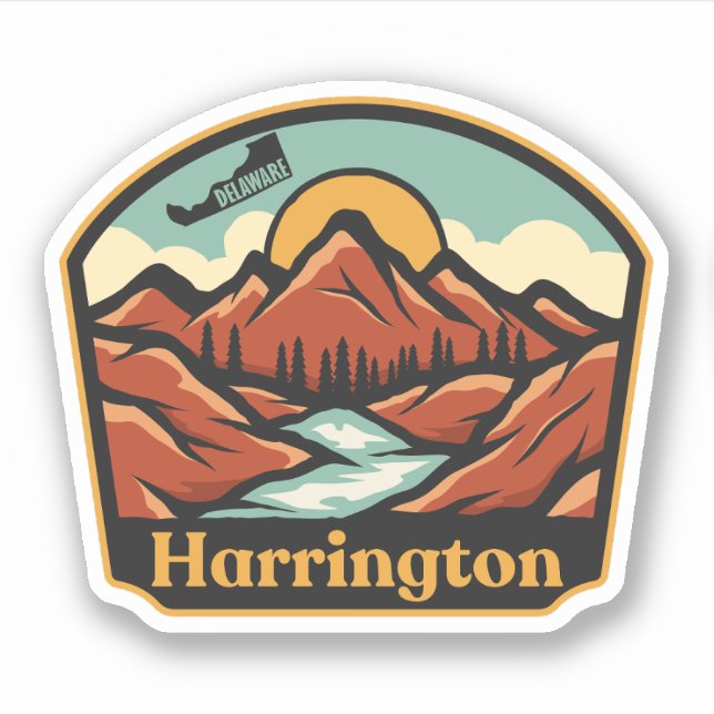 Pegatina Harrington, Delaware  (Anverso)