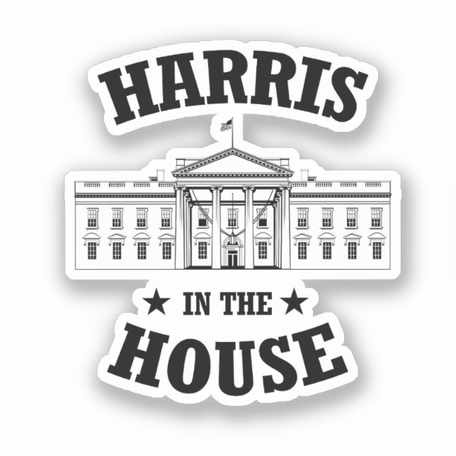 Pegatina Harris en la casa (Anverso)