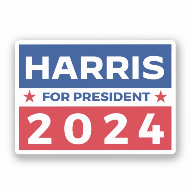 Pegatina Harris para el presidente 2024 (Anverso)