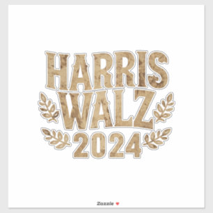 Pegatina Harris Tim Walz Cresta Antiguo Harris Waltz 2024 