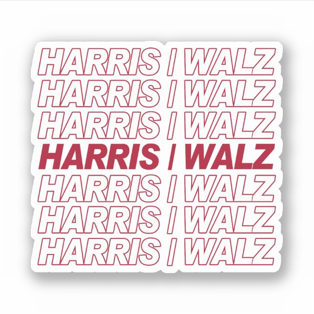 Pegatina Harris/Walz (Anverso)
