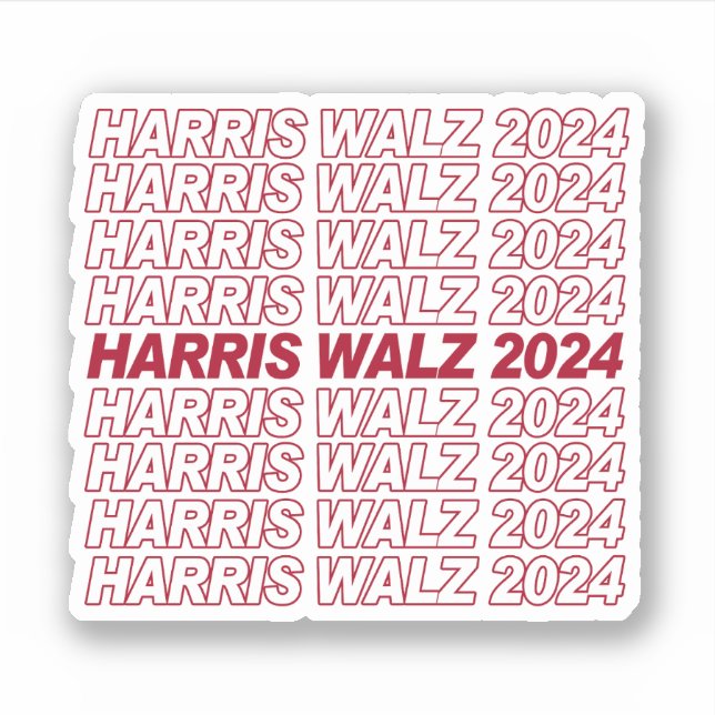 Pegatina Harris Walz 2024 (Anverso)