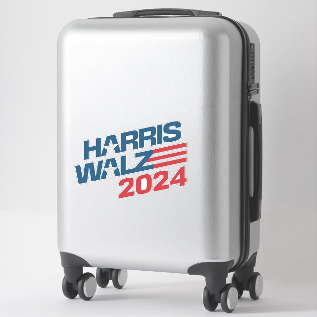Pegatina Harris Walz 2024 Personalizado-Pegatina de vinilo  (Maleta)
