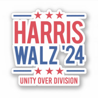 Pegatina Harris Walz '24 - Unidad sobre división