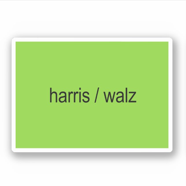 Pegatina Harris/Walz Brat Summer (Anverso)