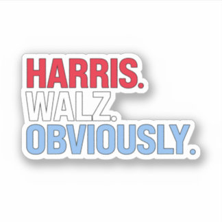 Pegatina Harris Walz Obviamente