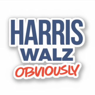 Pegatina Harris Walz Obviamente