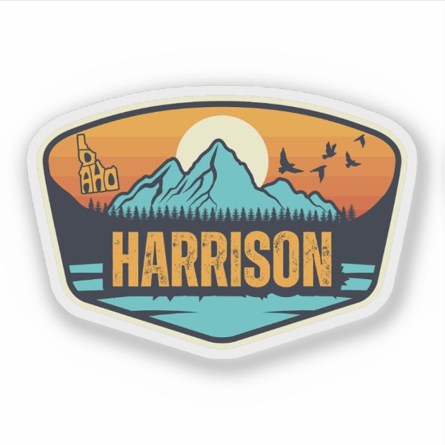 Pegatina Harrison, Idaho (Anverso)