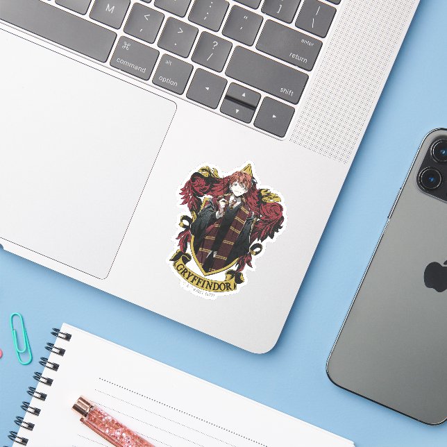 Pegatina HARRY POTTER™ | Anime Ron Weasley House Escudo (Ordenado portátil con iPhone)