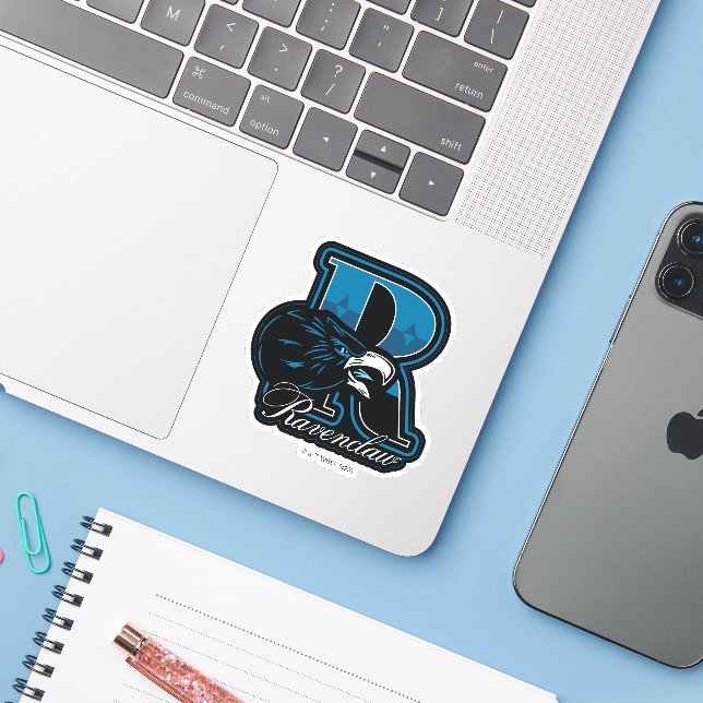 Pegatina HARRY POTTER™ | Baño atlético RAVENCLAW™ (Ordenado portátil con iPhone)