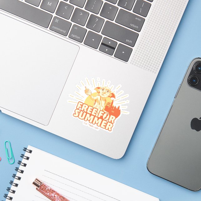 Pegatina HARRY POTTER™ | Dobby Libre Para Verano (Ordenado portátil con iPhone)