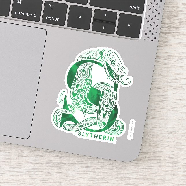 Pegatina Harry Potter | Gráfico Aguamenti SLYTHERIN™ (Detalle)