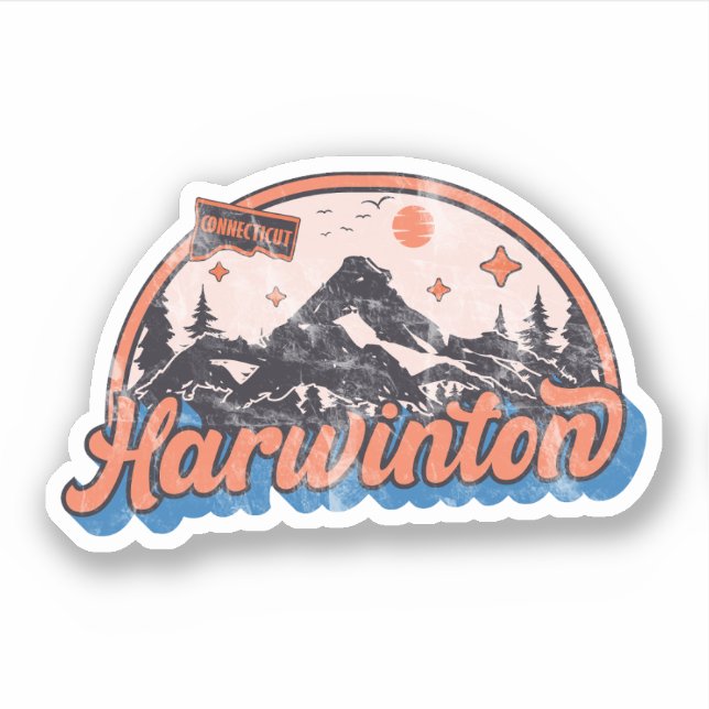 Pegatina Harwinton, Connecticut (Anverso)