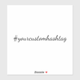 Pegatina Hashtag Modern Minimalist Social Design