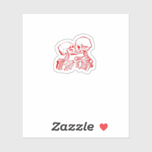 Pegatina Hasta que la muerte nos aparte (rojo transparente)