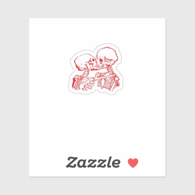 Pegatina Hasta que la muerte nos aparte (rojo transparente) (Hoja)