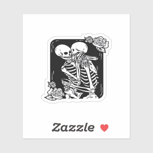 Pegatina Hasta Que La Muerte Nos Haga Un Diseño Gracioso (Hoja)