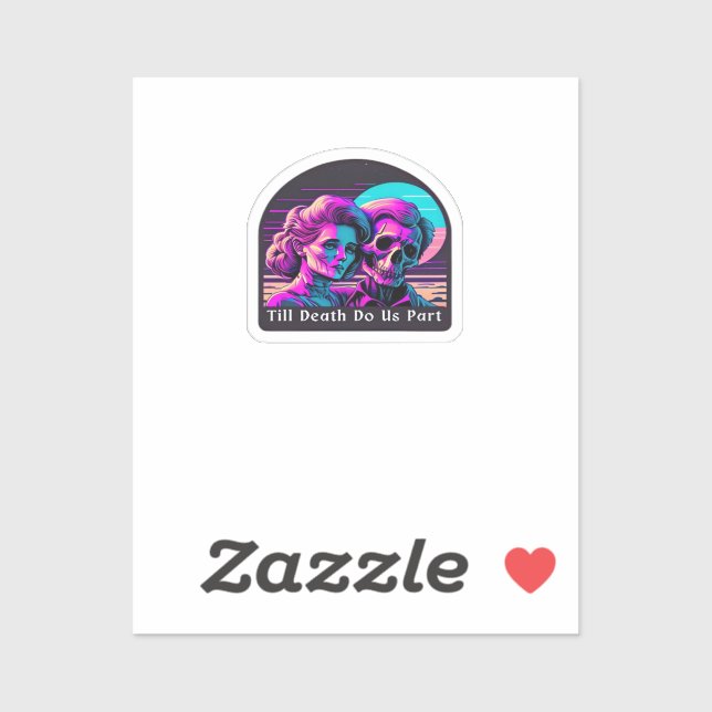 Pegatina Hasta que la muerte nos separe - Tradición y almád (Hoja)