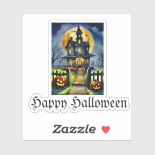 Pegatina Haunted Hollow y Moon