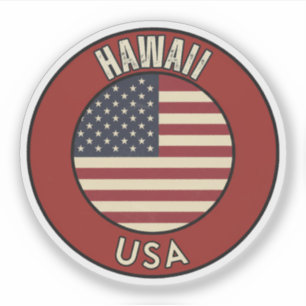 Pegatina Hawái Estados Unidos de América