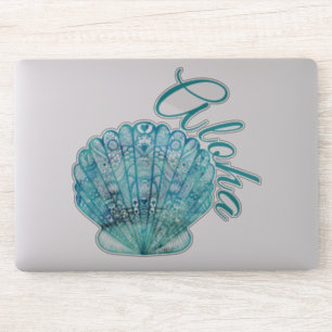Pegatina Hawai Turquoise Clam Shell Aloha
