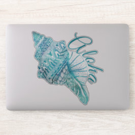 Pegatina Hawai Turquoise Conch Shell Aloha