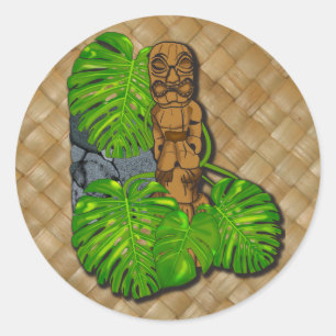 Pegatina hawaiano de Tiki Lauhala