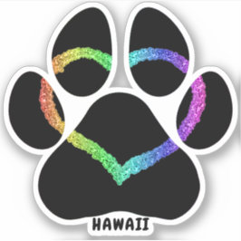 Pegatina Hawaii Ama el arcoiris