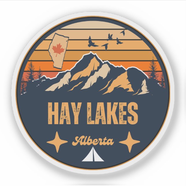 Pegatina Hay Lakes, Alberta (Anverso)