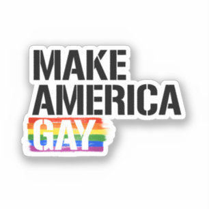 Pegatina Haz a América Gay