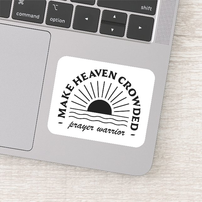 Pegatina Haz que el cielo esté lleno de guerreros de la ora (Detalle)