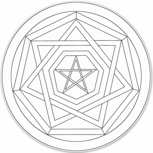 Pegatina Haz tu propia Sigil Sigillum Dei (Anverso)
