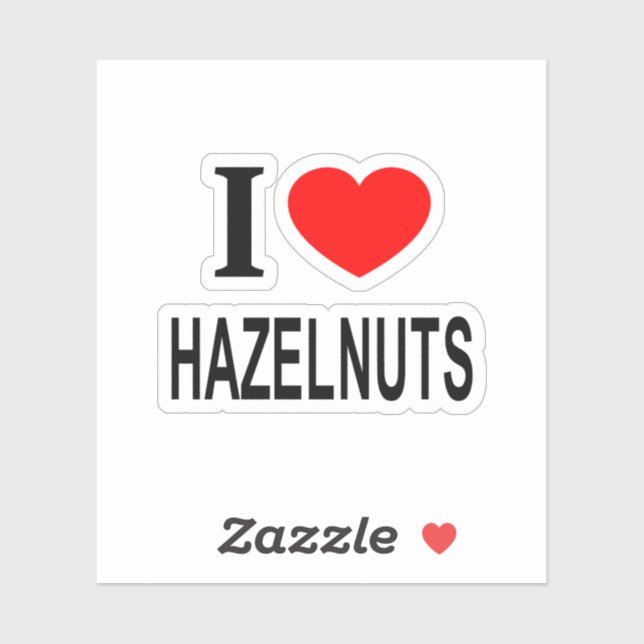 PEGATINA ❤️ HAZELNUTS ME ENCANTAN LOS PELIGROS DE CORAZÓN D (Hoja)