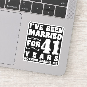 Pegatina He estado casada durante 41 años con una pareja