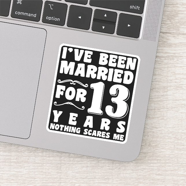 Pegatina He estado casada por 13 años de Boda (Detalle)