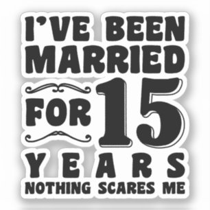 Pegatina He estado casado durante 15 años Fiesta de boda di
