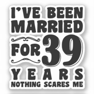 Pegatina He estado casado durante 39 años Esposo Esposa Par