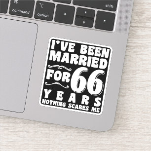 Pegatina He estado casado durante 66 años Regalo de comprom