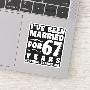 Pegatina He estado casado durante 67 años Regalo de comprom