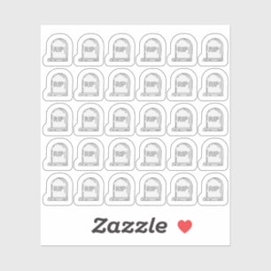 Pegatina Headstone Tombstone Bujo Planner