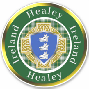 Pegatina Healey Shield y Celtic Cross Personalizada